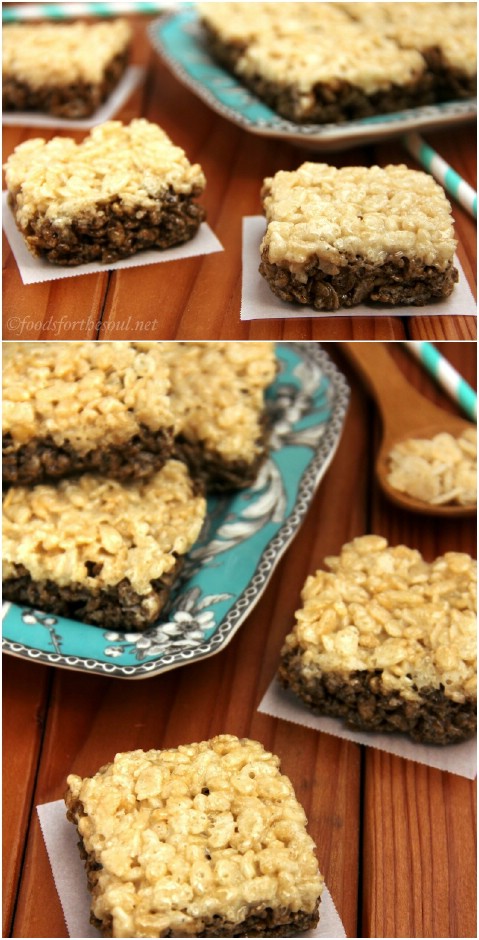 Root Beer Float Rice Krispie Treats