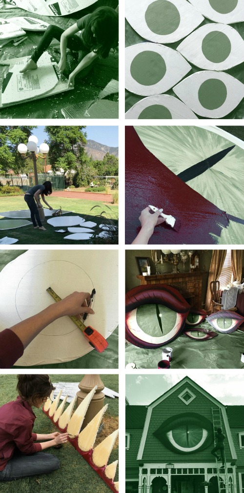 Amaze Your Neighbors with This Easy to Make Monster House Decor