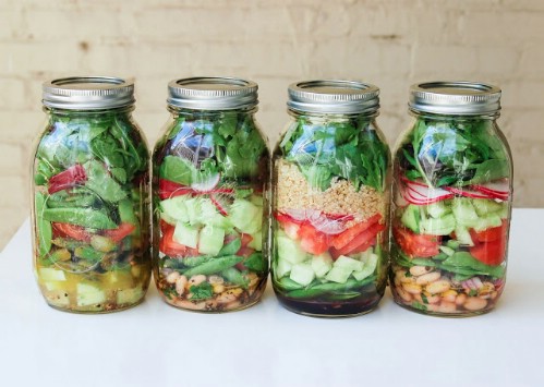 Store Salad in Jars