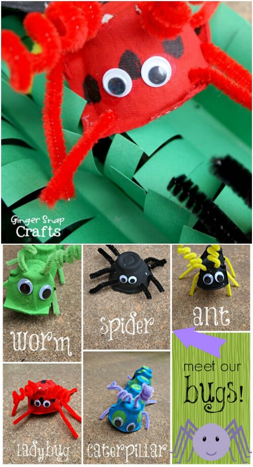 Adorable Egg Carton Bugs