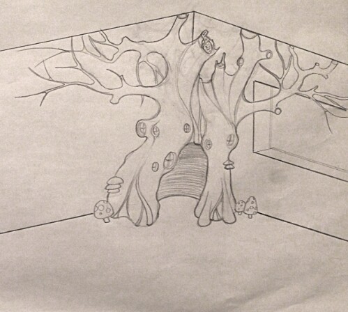 Dreamy enchanted forrest girl bedroom project.