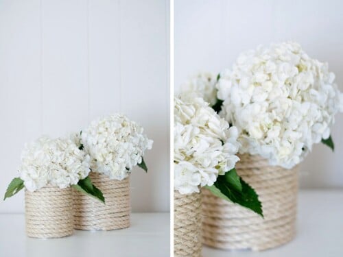 Nautical Tin Can Rope Vase