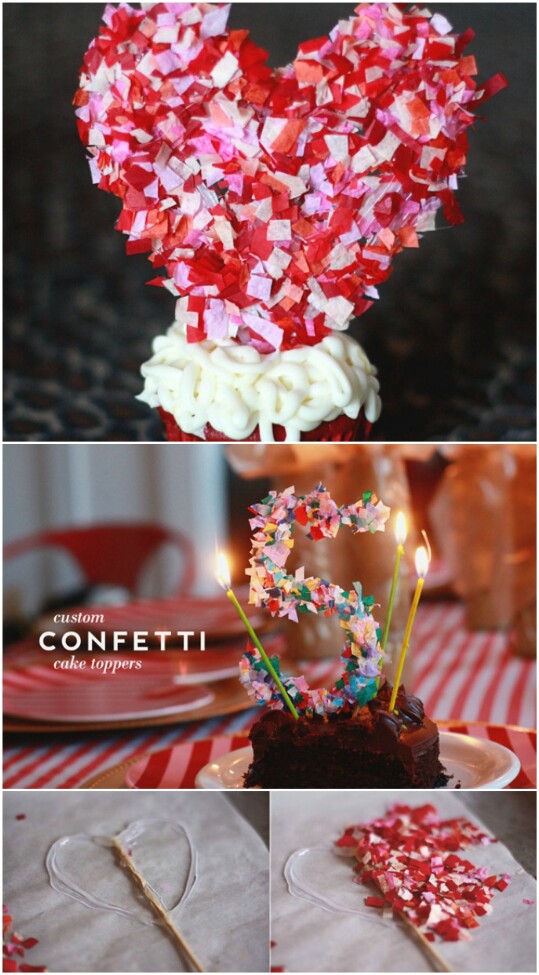 29. Make a Confetti Cake Topper