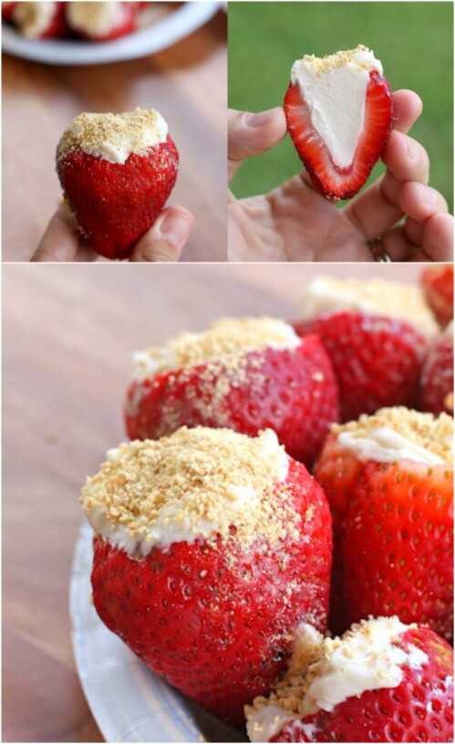 Cheesecake Stuffed Strawberries