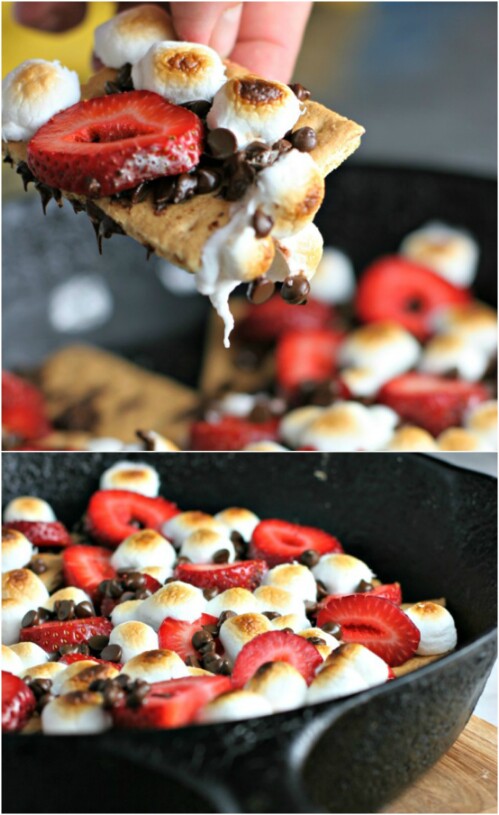 Skillet Strawberry S'mores