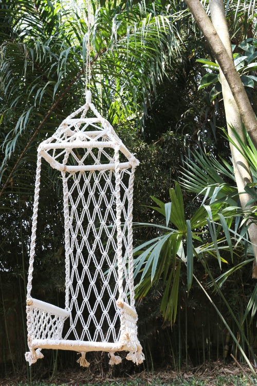 6. Macramé Garden Swing