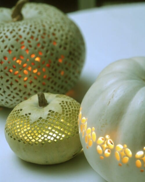 14. Lace Openwork Pumpkins