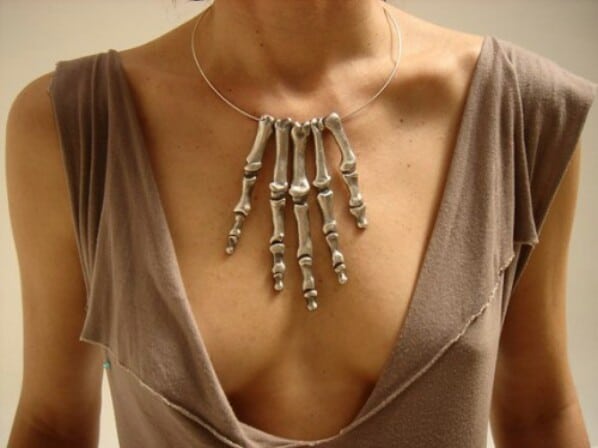 Skeleton Hand Necklace