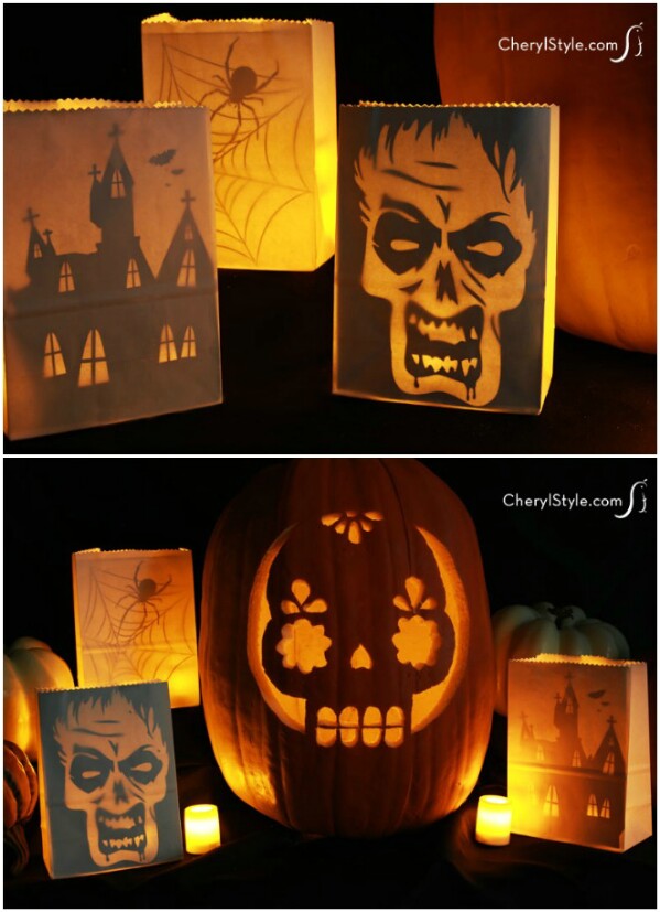 Printable Halloween Luminaria