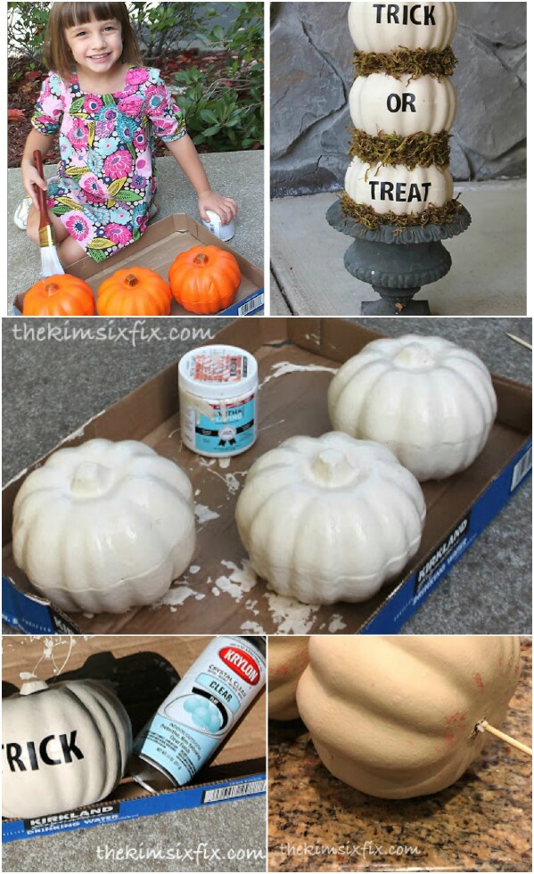 Whimsical Trick or Treat Pumpkins.