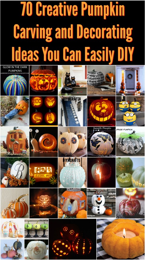 70 Creative Pumpkin Carving and Decorating Ideas You Can Easily DIY {Brilliant ideas!}