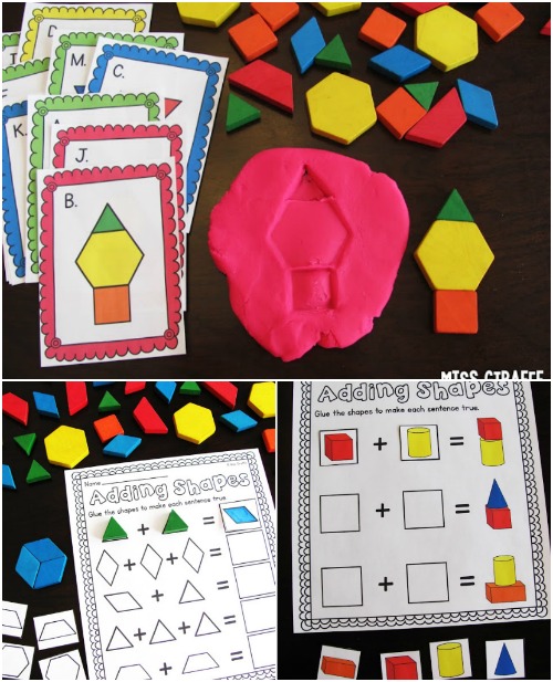 Geometric Imprints in Playdough. - Fun Playdough Games, Projects, and Activities