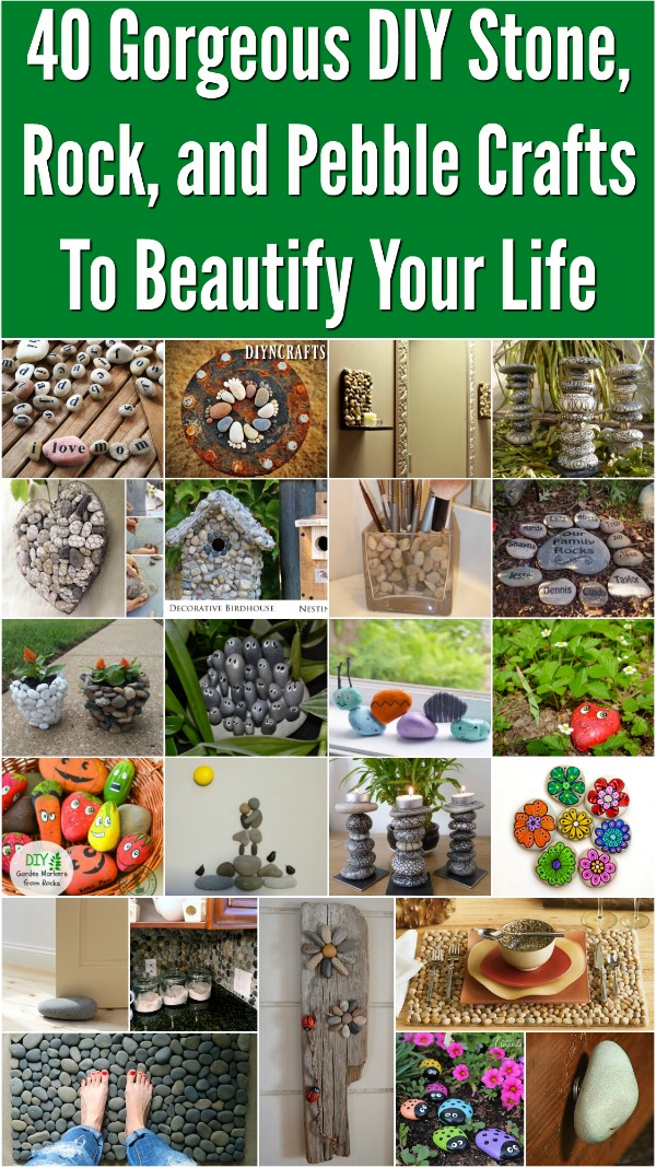 40 Gorgeous DIY Stone, Rock, and Pebble Crafts To Beautify Your Life {With tutorial links}