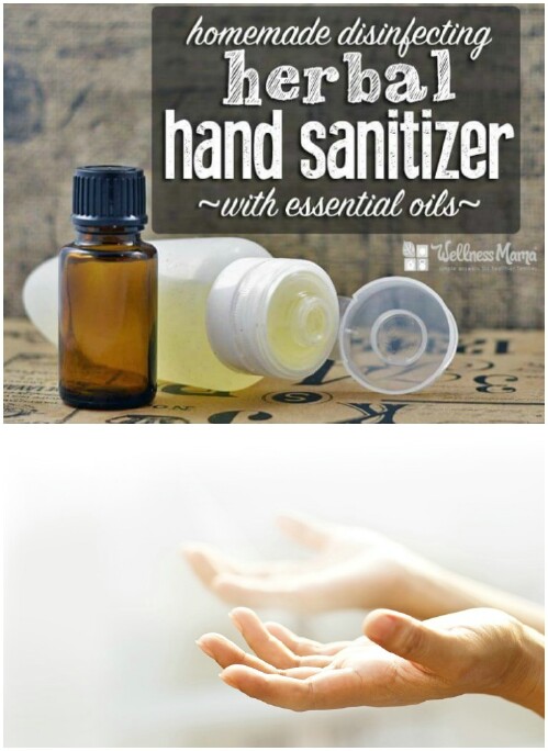 Homemade hand sanitizer.
