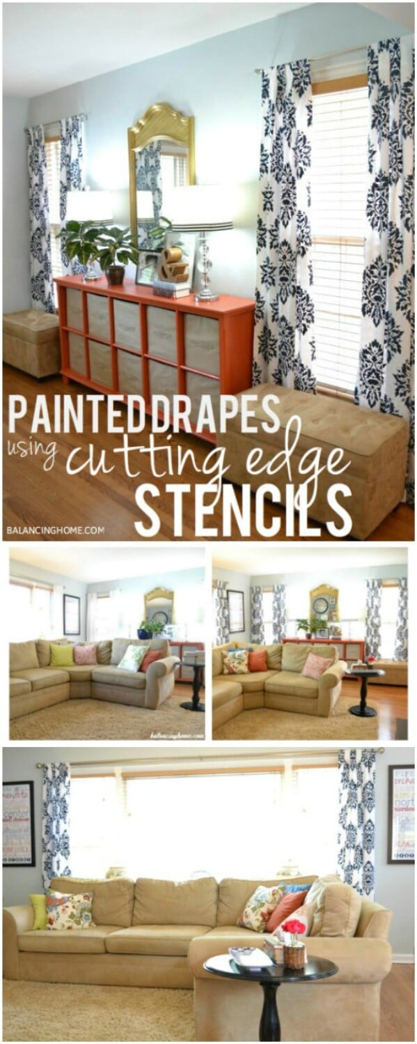DIY Stenciled Curtains