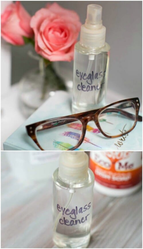 Make your own eyeglasses cleaner.