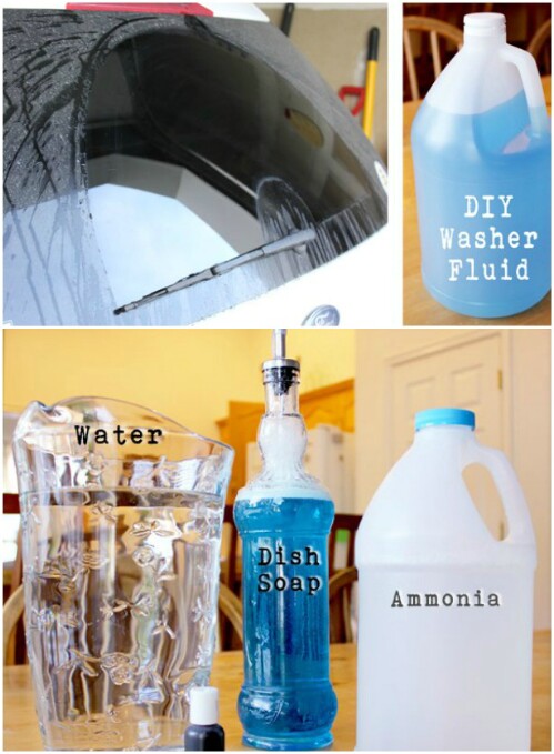 Replace your windshield washer fluid.