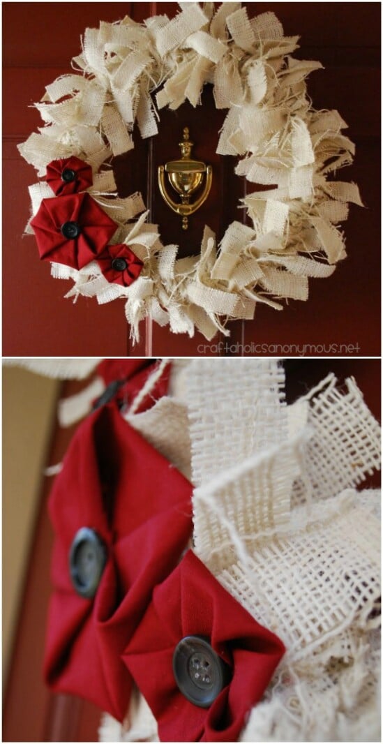 Burlap Christmas Wreath