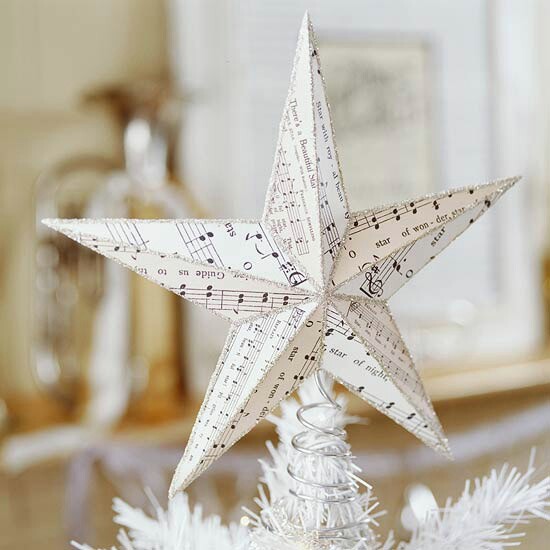 Sheet Music Star Tree Topper