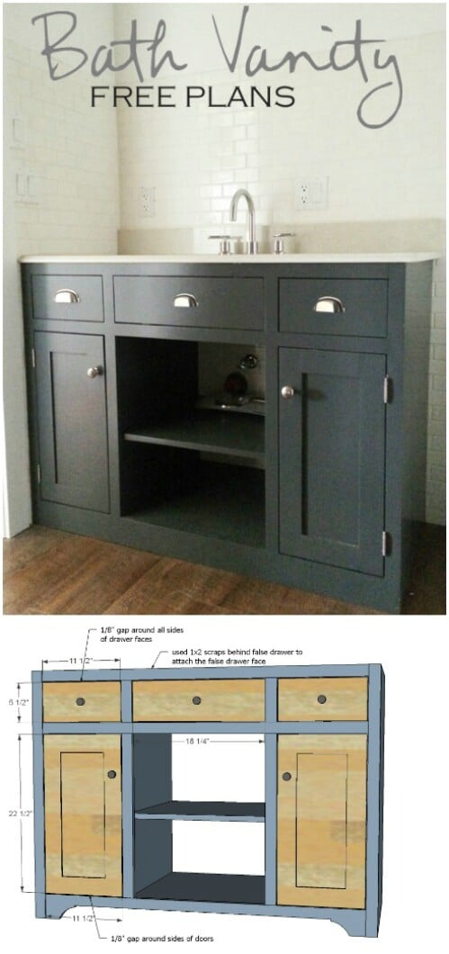 Simple Gray Bath Vanity