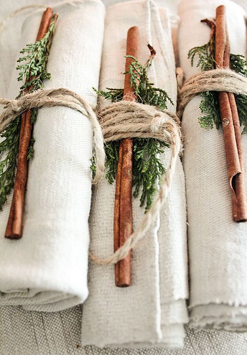 Cinnamon Napkin Decorations