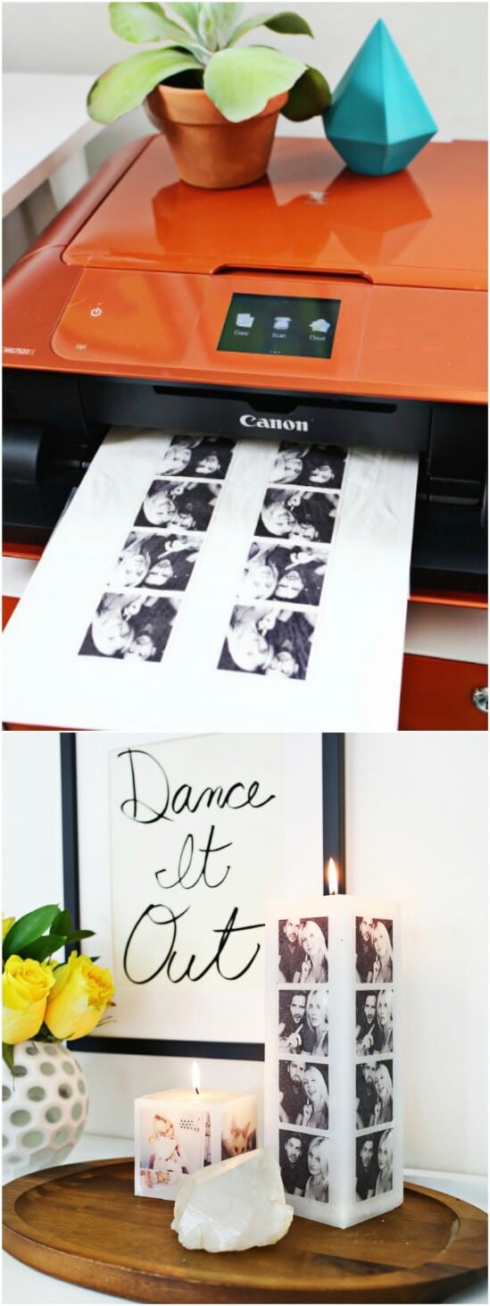 DIY Photo Candles