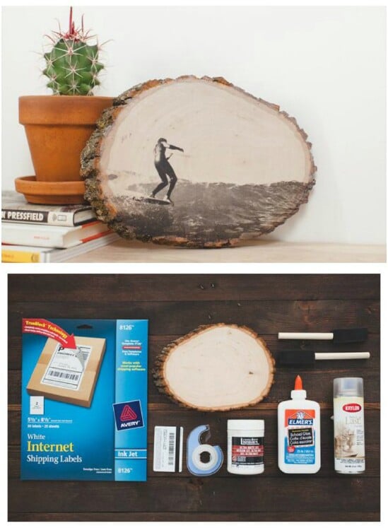 DIY Photo Wood Slice Art