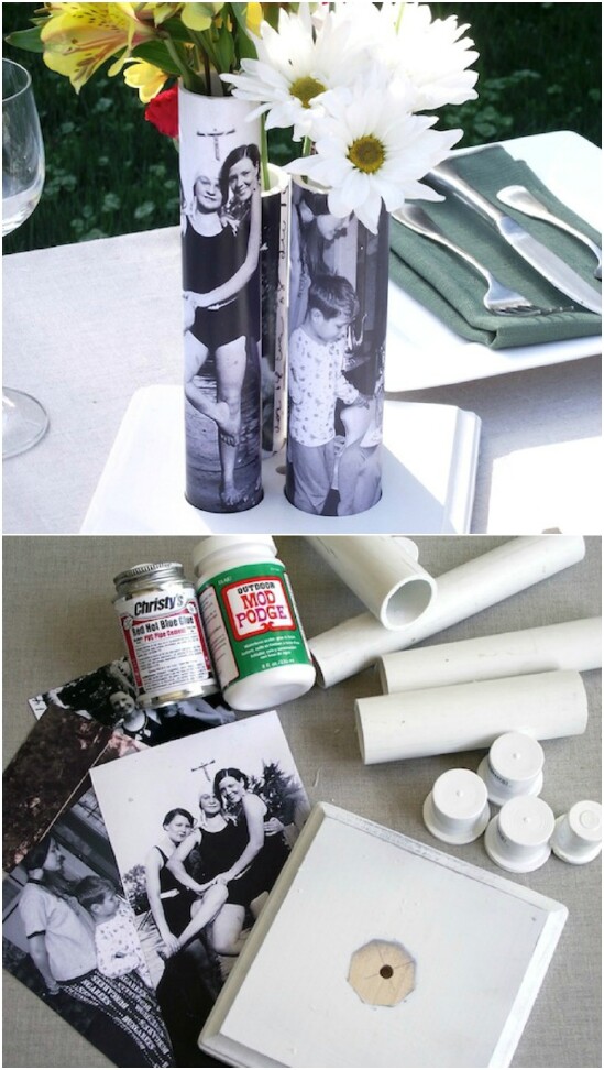 DIY PVC Pipe Picture Vase