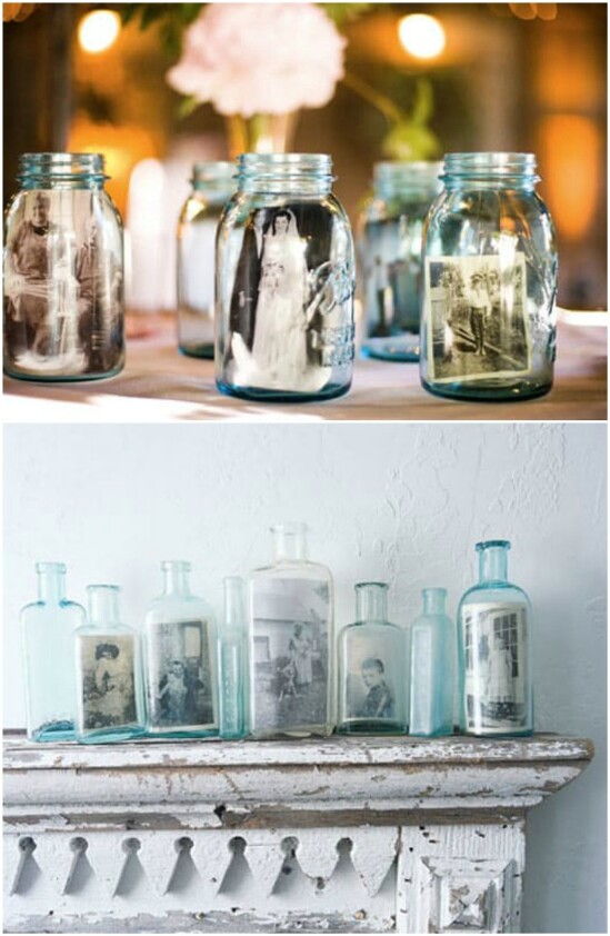 Vintage Bottle Photo Displays