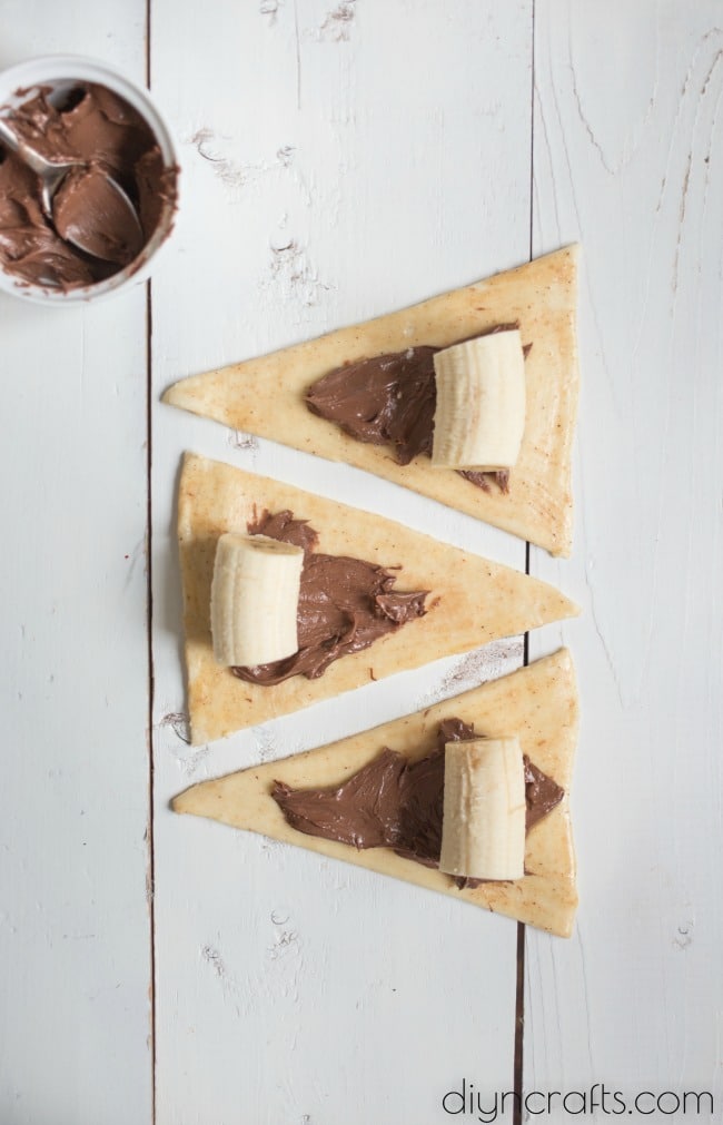 Step 2 - Banana and Nutella Stuffed Puff Pastry Rolls