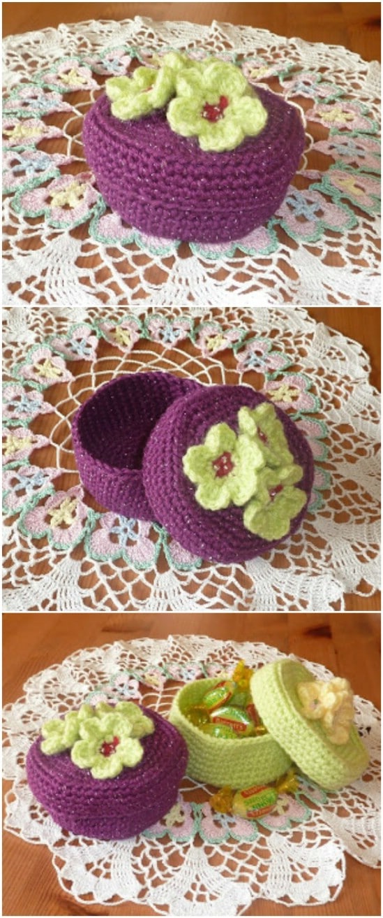Handmade Crochet Trinket Boxes