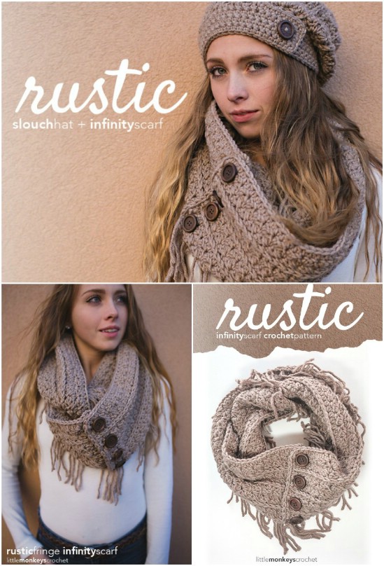 Slouch Hat And Fringe Infinity Scarf