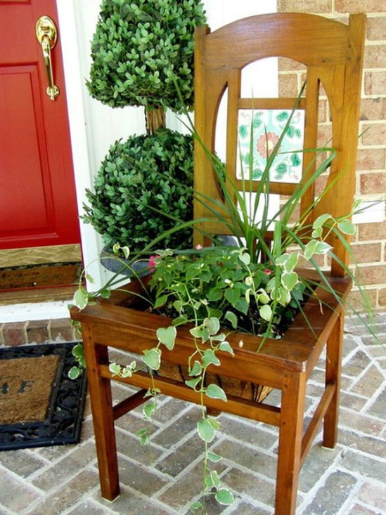 Chair Hosta Planter