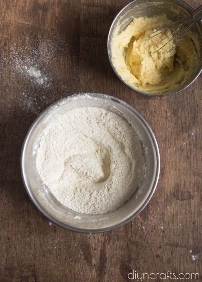 Stirring the mixture.