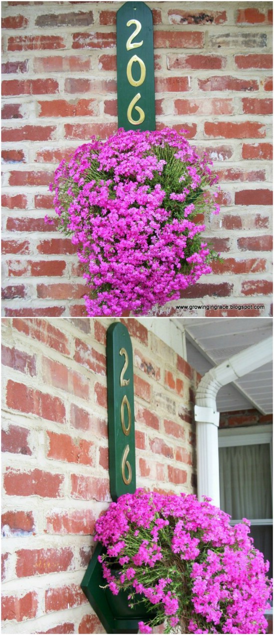 DIY House Number Flower Hanger