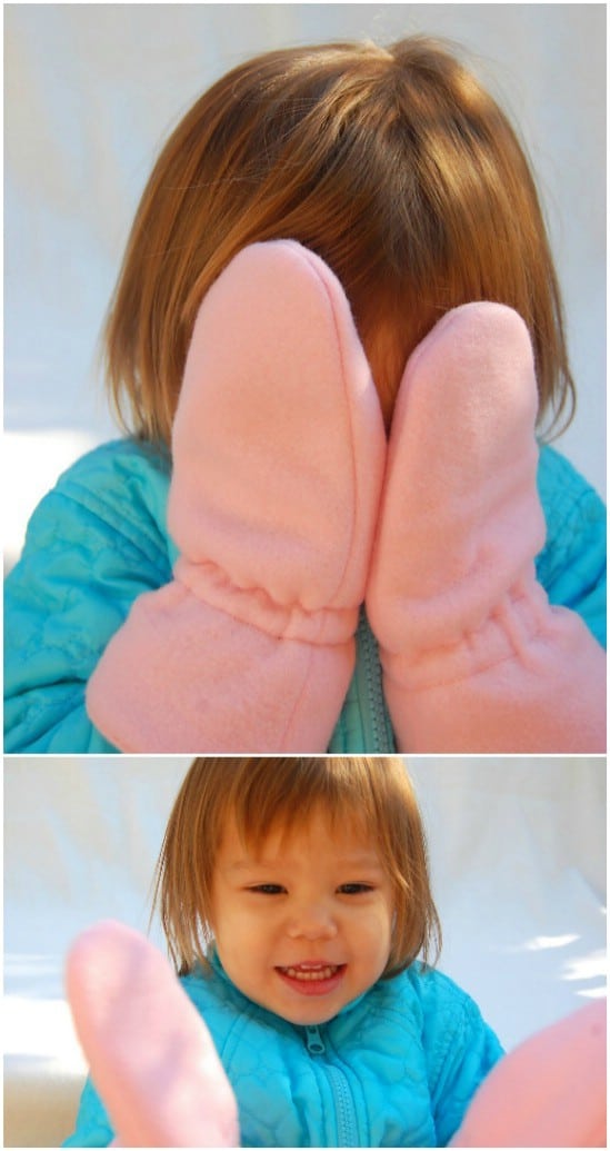 Reversible Fleece And Flannel Mittens