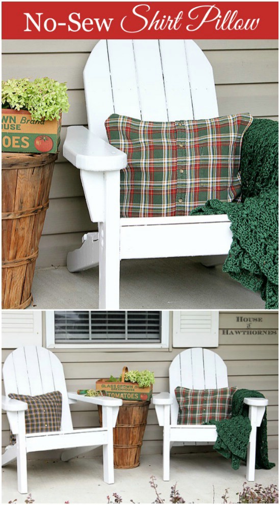 No Sew Flannel Pillow Covers