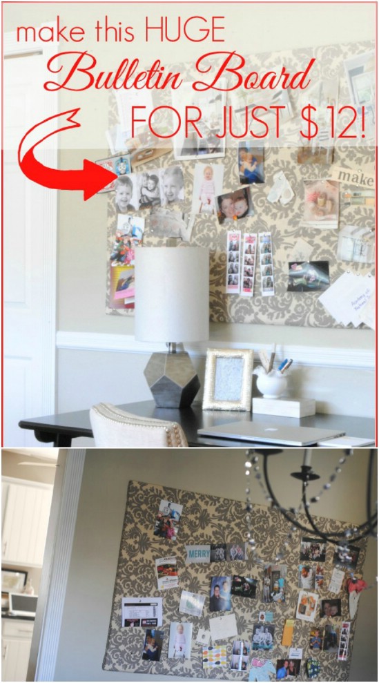 Curtain Covered Bulletin Board