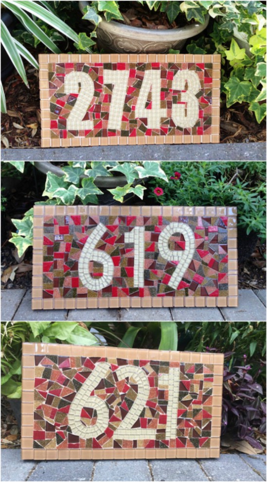 Colorful Mosaic Plaque Display
