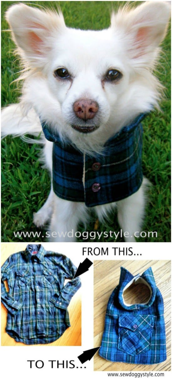 DIY Flannel Dog Coat