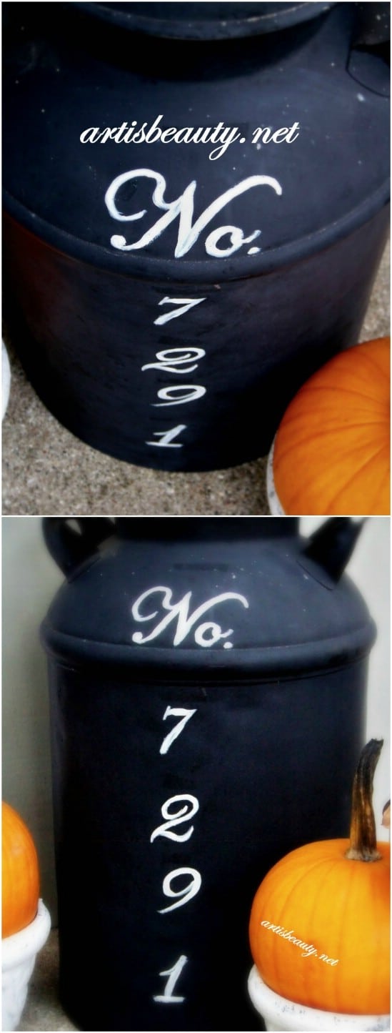 Milk Can Turned Address Marker