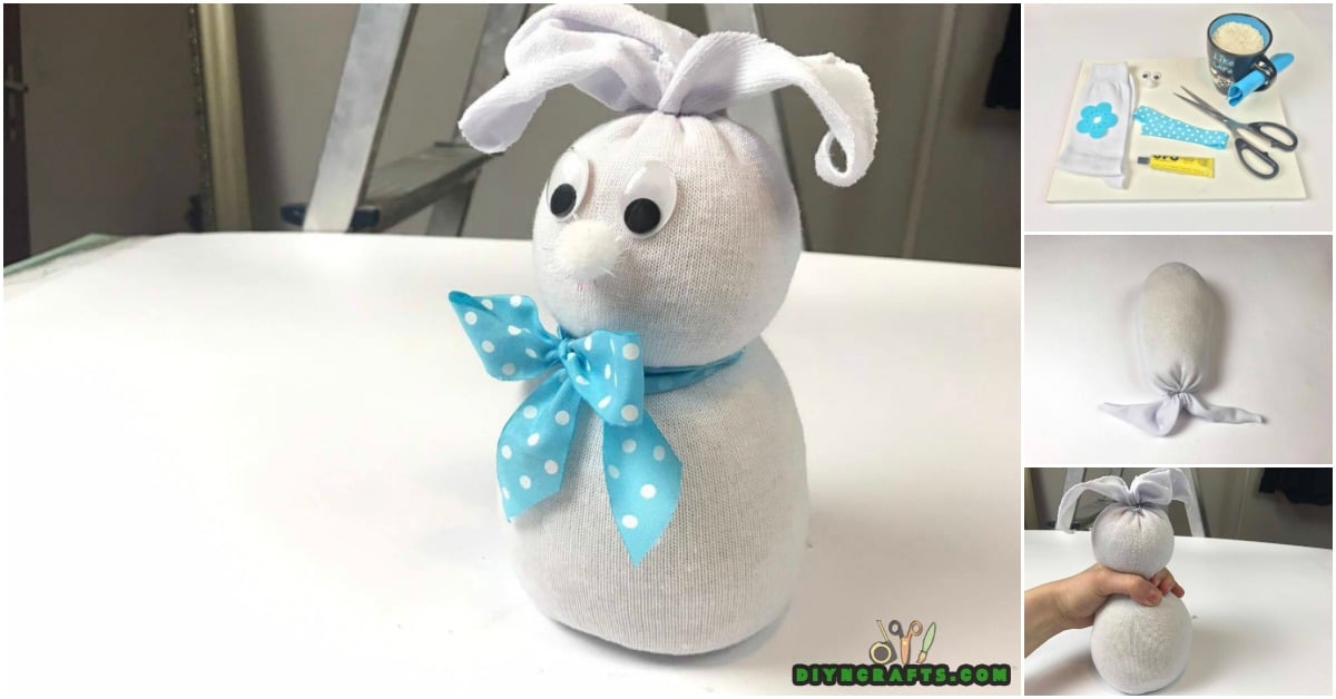 Step 4 - How to Make an Adorable Easter Bunny Out of an Old Sock {Video tutorial}