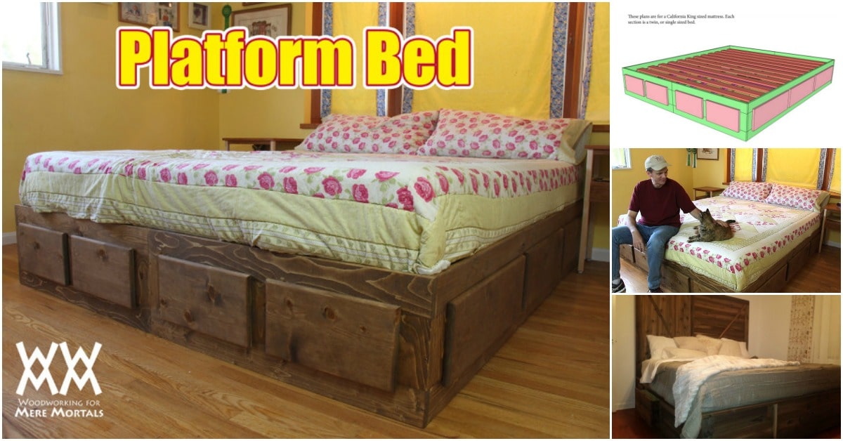 how to build a king size bed with extra storage underneath