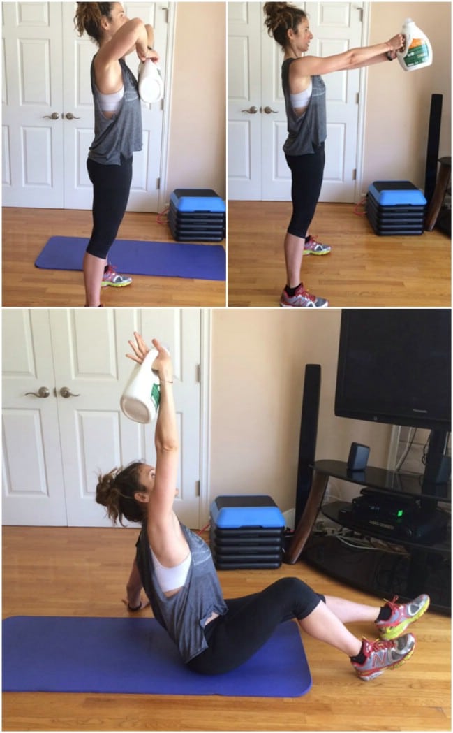 Upcycled Laundry Bottle Kettlebell