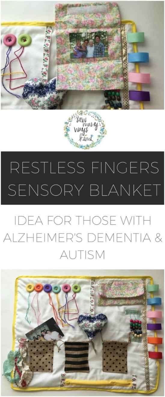Make an Alzheimer's sensory stim blanket.