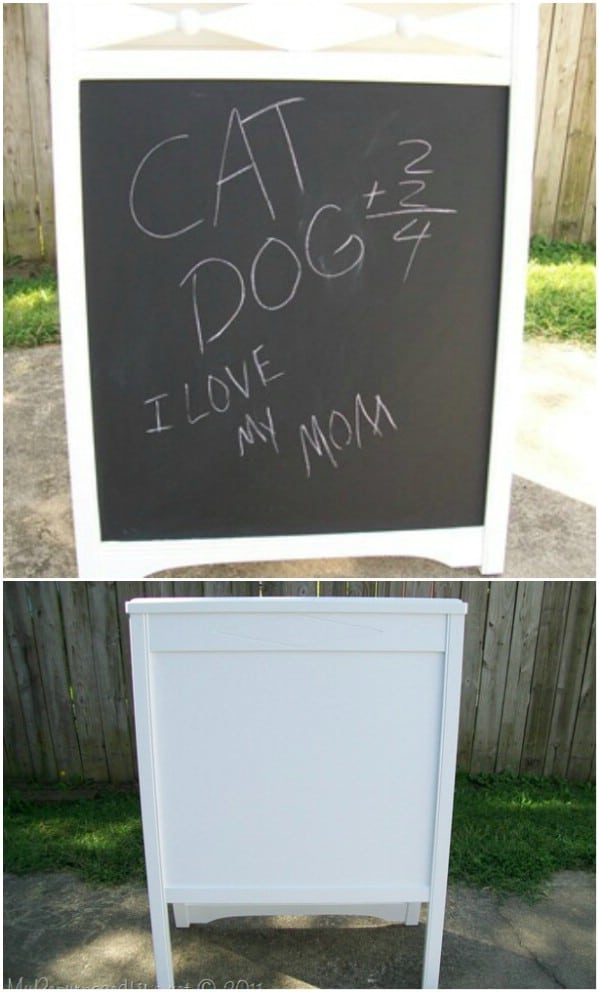 Repurposed Baby Crib Into DIY Easel