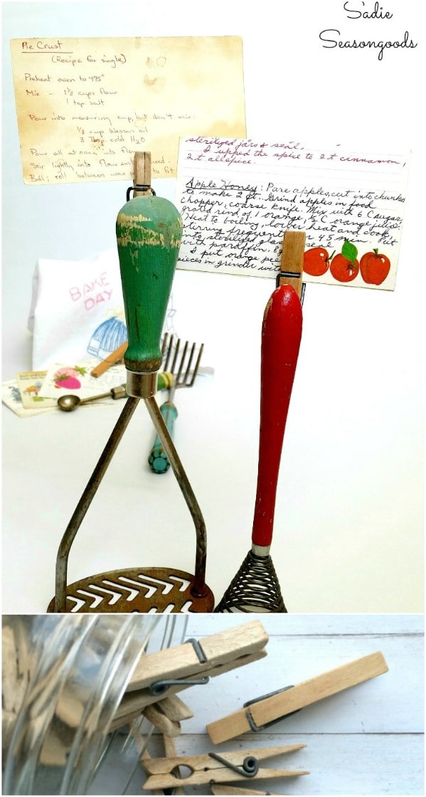 Vintage Cooking Utensil Recipe Card Holders
