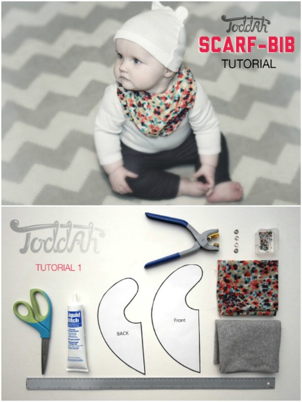Upcycled Scarf Baby Bib