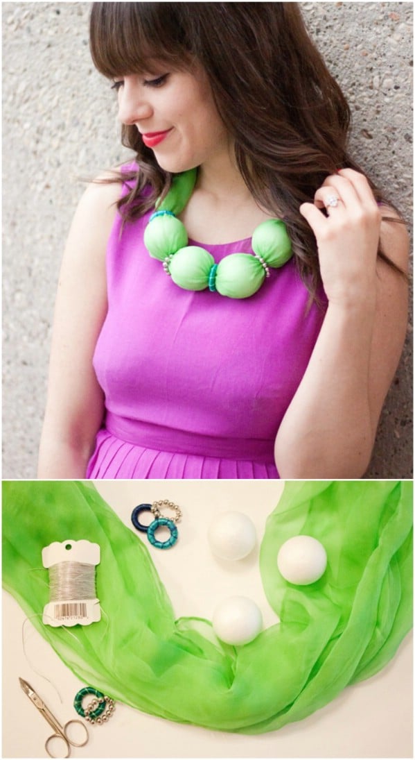 DIY Scarf Bubble Necklace