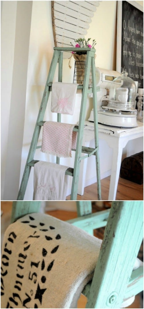 DIY Home Decor: 17 Amazing Wooden Ladder Repurposing Ideas